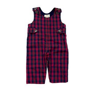 The Beaufort Bonnet Company Red and Blue Plaid Overalls
